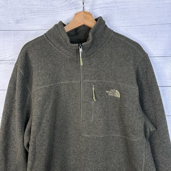 The North Face Mens size XL Leo Gordon Lyon 1/4 Zip Fleece Pullover Brown - Picture 3 of 10